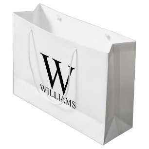 Aangepaste monogram en naam grote cadeau groot cadeauzakje