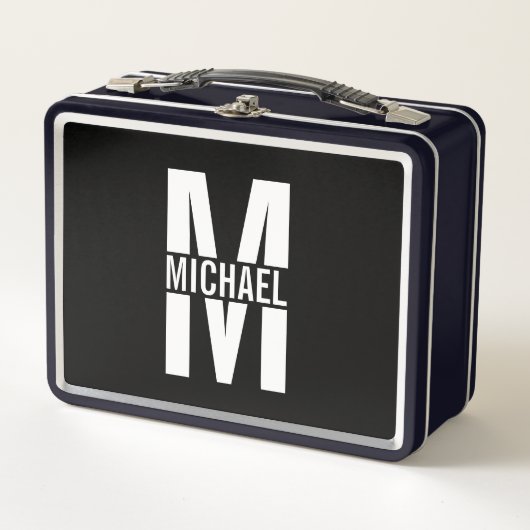 Aangepaste monogram en naam metaal doos (Voorkant)