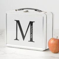 Aangepaste monogram en naam metaal doos