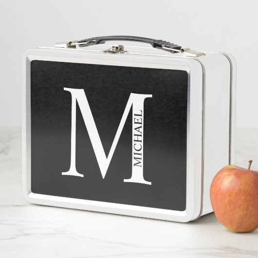 Aangepaste monogram en naam metaal doos (In situ)