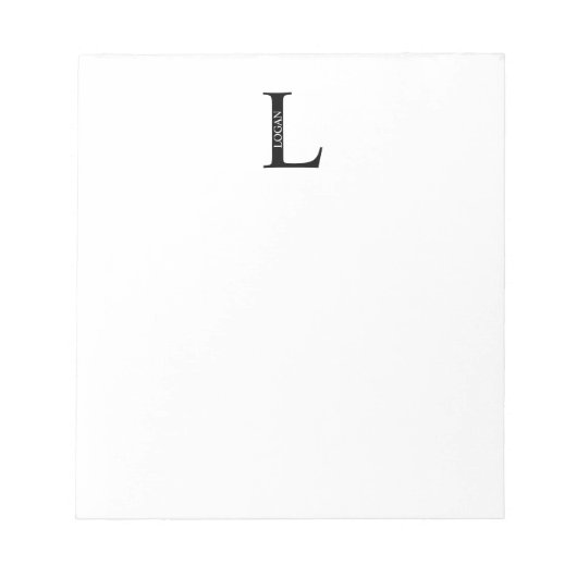 Aangepaste monogram- en naamakerij notitieblok (Voorkant)