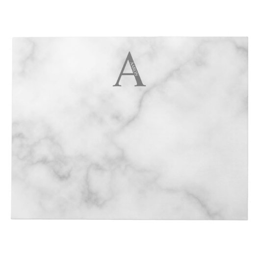 Aangepaste monogram- en naamakerij notitieblok (Voorkant)