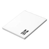 Aangepaste monogram- en naamakerij notitieblok (Gedraaid)