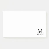 Aangepaste monogram- en naamakerij post-it® notes (Voorkant)