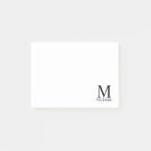 Aangepaste monogram- en naamakerij post-it® notes (Voorkant)