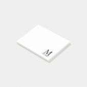 Aangepaste monogram- en naamakerij post-it® notes (Schuin)