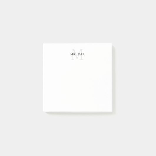 Aangepaste monogram- en naamakerij post-it® notes (Voorkant)