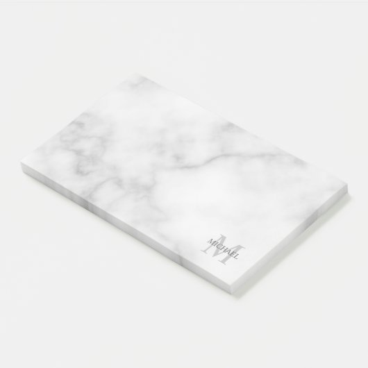 Aangepaste monogram- en naamakerij post-it® notes (Schuin)