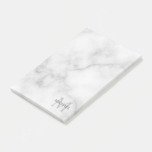 Aangepaste monogram- en naamakerij post-it® notes (Schuin)