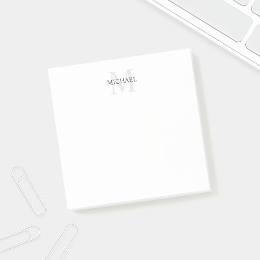 Aangepaste monogram- en naamakerij post-it® notes