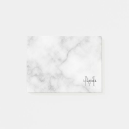 Aangepaste monogram- en naamakerij post-it® notes (Voorkant)