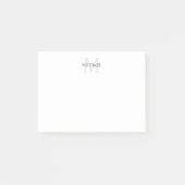 Aangepaste monogram- en naamakerij post-it® notes (Voorkant)