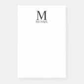 Aangepaste monogram- en naamakerij post-it® notes (Voorkant)