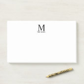 Aangepaste monogram- en naamakerij post-it® notes (Op bureau)