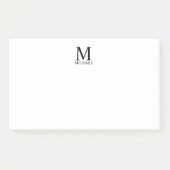 Aangepaste monogram- en naamakerij post-it® notes (Voorkant)