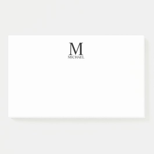Aangepaste monogram- en naamakerij post-it® notes (Voorkant)