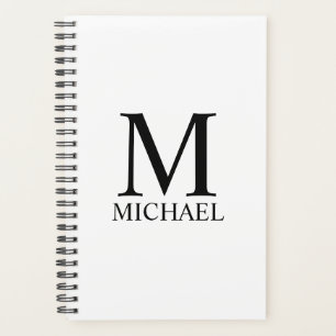 Aangepaste monogram en naamplaatje planner