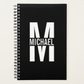 Aangepaste monogram en naamplaatje planner (Voorkant)