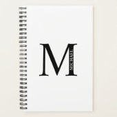 Aangepaste monogram en naamplaatje planner (Voorkant)