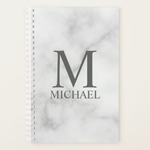 Aangepaste monogram en naamplaatje planner