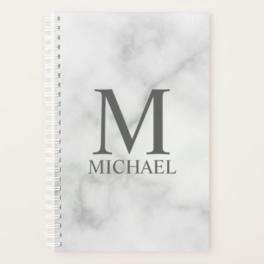 Aangepaste monogram en naamplaatje planner (Voorkant)