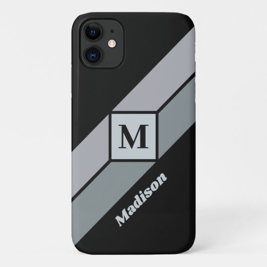 Aangepaste monogram- en naamtelefoongevallen Case-Mate iPhone case (Achterkant)