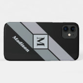 Aangepaste monogram- en naamtelefoongevallen Case-Mate iPhone case (Achterkant (horizontaal))