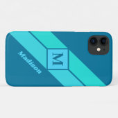 Aangepaste monogram- en naamtelefoongevallen Case-Mate iPhone case (Achterkant (horizontaal))