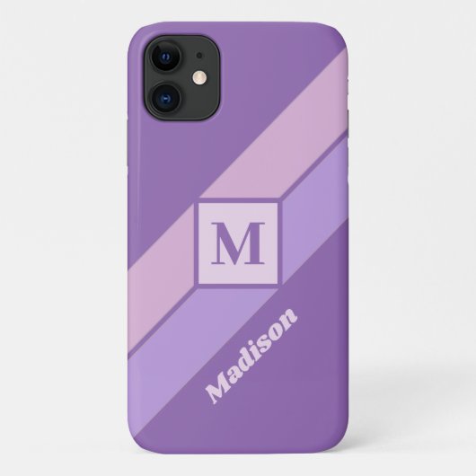 Aangepaste monogram- en naamtelefoongevallen Case-Mate iPhone case (Achterkant)