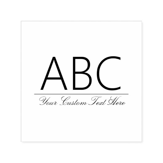 Aangepaste monogram en tekst zelfinktende stempel (Design)