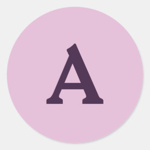 Aangepaste monogram envelop ronde sticker