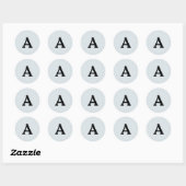 Aangepaste monogram envelop ronde sticker (Vel)