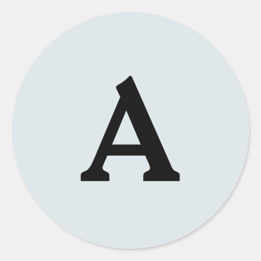 Aangepaste monogram envelop ronde sticker (Voorkant)