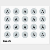 Aangepaste monogram envelop ronde sticker (Vel)