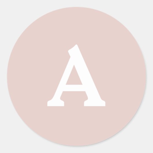 Aangepaste monogram envelop ronde sticker (Voorkant)