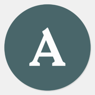 Aangepaste monogram envelop ronde sticker