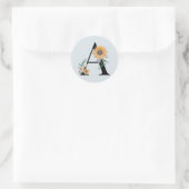 Aangepaste monogram envelop ronde sticker (Tas)