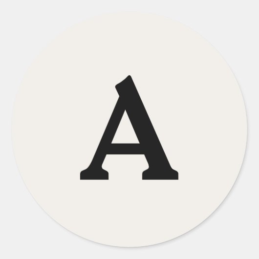 Aangepaste monogram envelop ronde sticker (Voorkant)