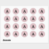 Aangepaste monogram envelop ronde sticker (Vel)