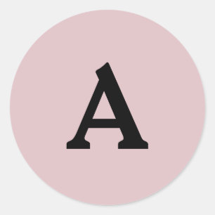 Aangepaste monogram envelop ronde sticker