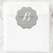 Aangepaste monogram envelop voor weduwen en Sticke Ronde Sticker (Tas)