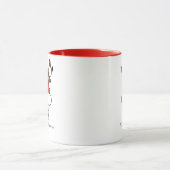 Aangepaste Monogram Familie Kerstmis Mok (Midden)