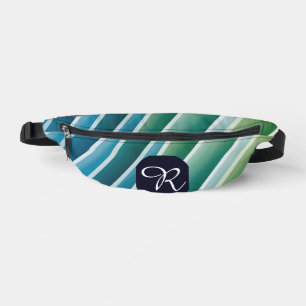 Aangepaste Monogram Fanny Pack – Abstract Blauw Gr Heuptasje