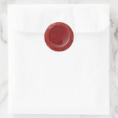 Aangepaste Monogram Faux Wax Seal Sticker (Tas)