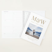 Aangepaste monogram foto bruiloft planner (Display)