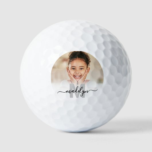 Aangepaste Monogram foto Golfballen (Voorkant)