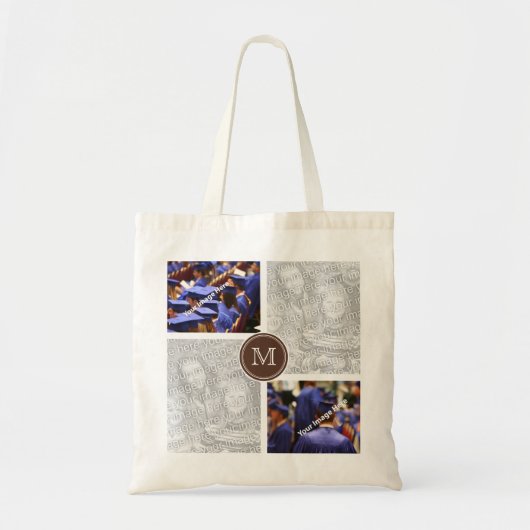 Aangepaste monogram Fotocollage Canvas tas monogra (Voorkant)