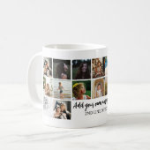 Aangepaste Monogram fotomontage fotocollage Koffiemok (Voorkant links)