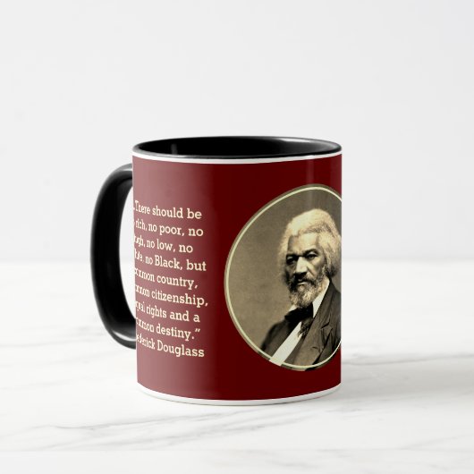 Aangepaste monogram FREDERICK DOUGLASS Mok (Voorkant links)