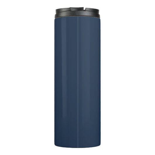 Aangepaste monogram gepersonaliseerd met naam Navy Thermosbeker (Achterkant)